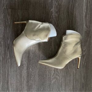 Gold Stiletto Ankle Boots